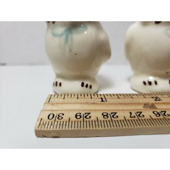 Vtg Shawne Ceramic Owl Salt & Pepper Shaker Set Handpainted Pottery - Picture 10 of 10